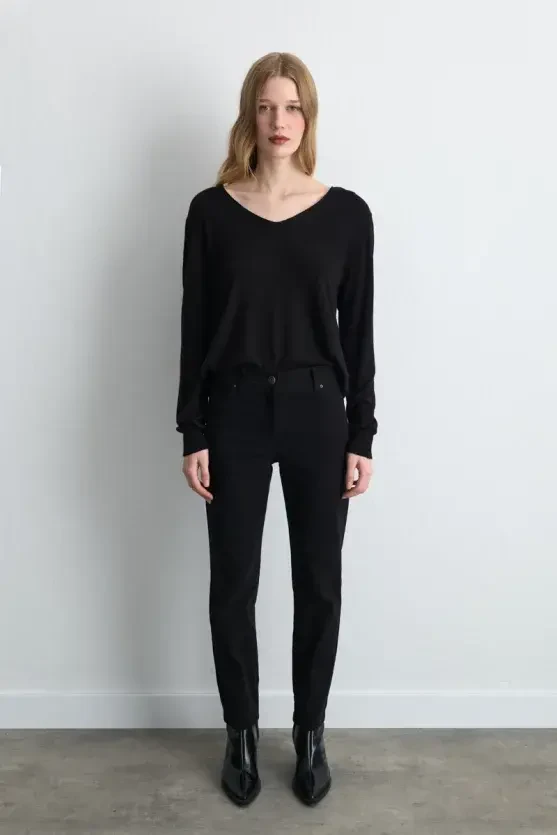 5-Pocket Canvas Pants - Black - Gusto