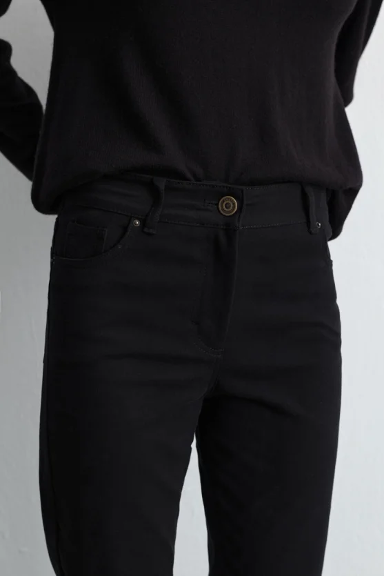 5 Pocket Canvas Pants Black - 2
