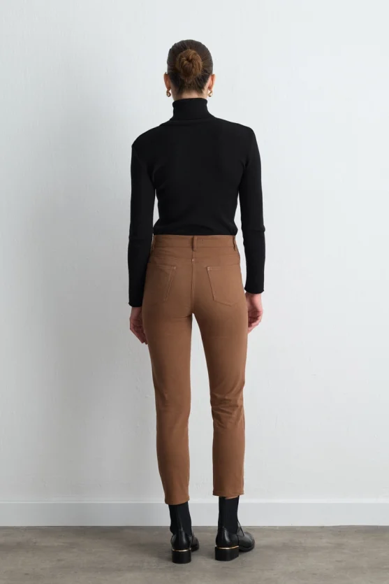 5 Pocket Canvas Pants Camel - 4