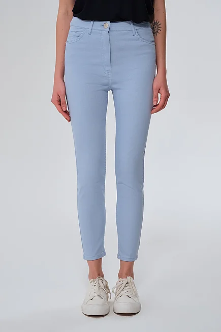 5-Pocket Slim Leg Pants - Blue - Gusto