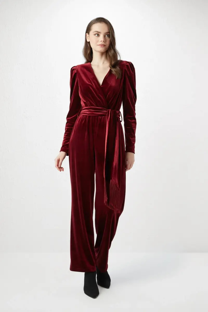 Long sleeve 2024 velour jumpsuit