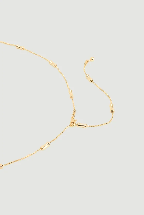 Ball Pendant Long Necklace Gold - 2