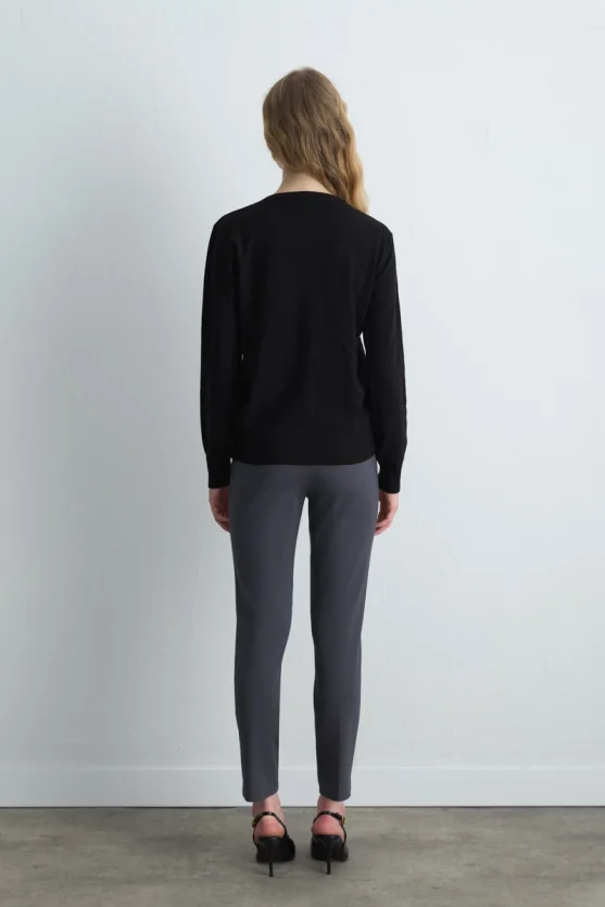 Basic Knit Cardigan Black - Gusto