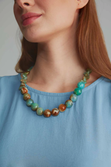 Bead Necklace - Green Green