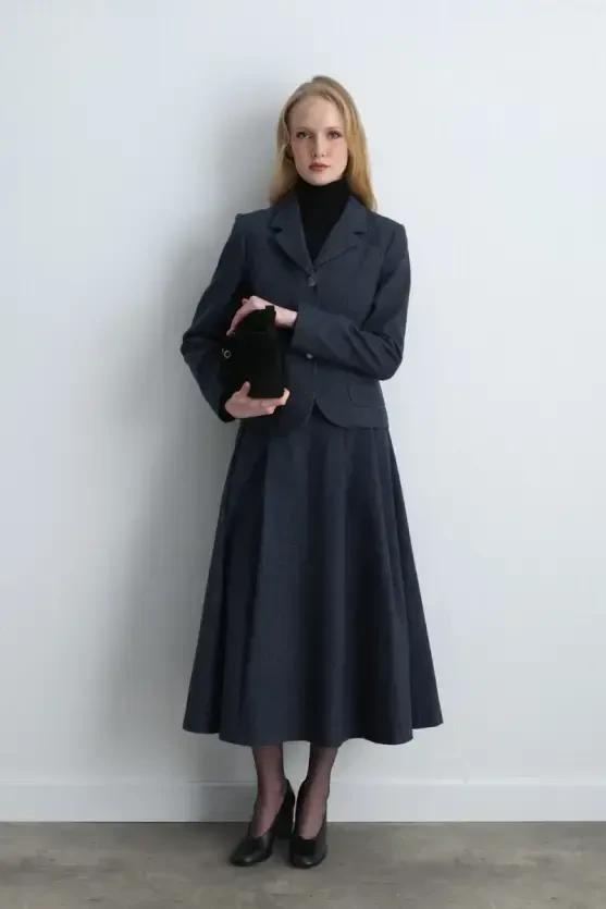 Belt Detail Suede Bag - Black - 3