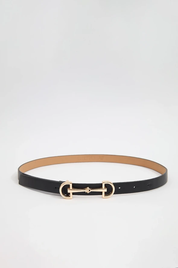 Belt with Lock Buckle - Black - 1