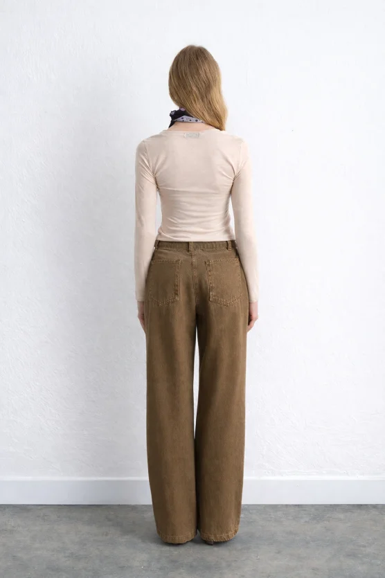 Boat Neck Cashmere Shimmer Blouse Ecru - 4