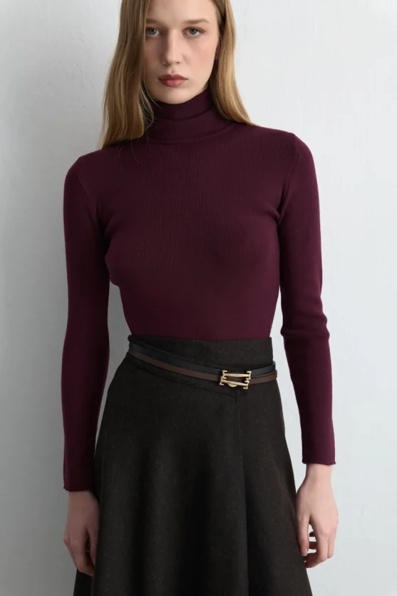 Buckle Thin Belt Black - Gusto