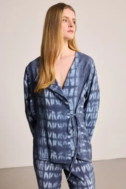 Butterfly Collection Batik Kimono - Blue - Gusto