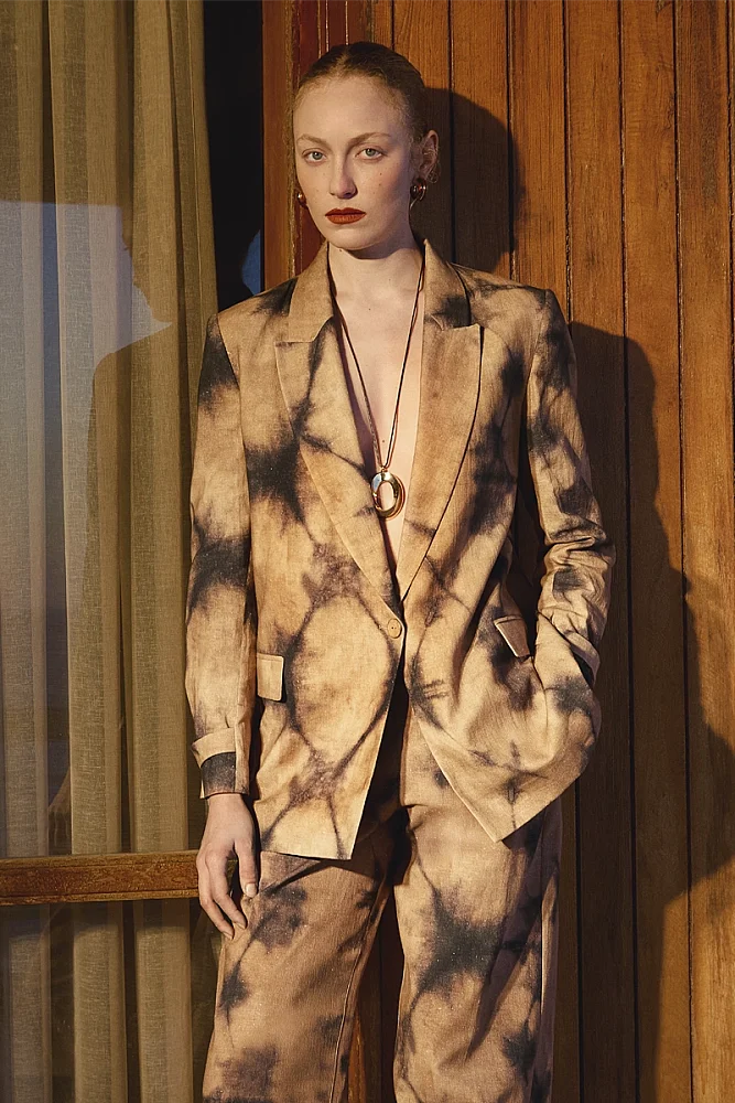 Butterfly Collection Linen Jacket - Mink Mink