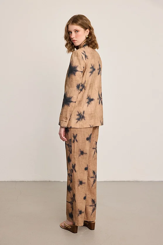 Butterfly Collection Linen Jacket - Mink - 9