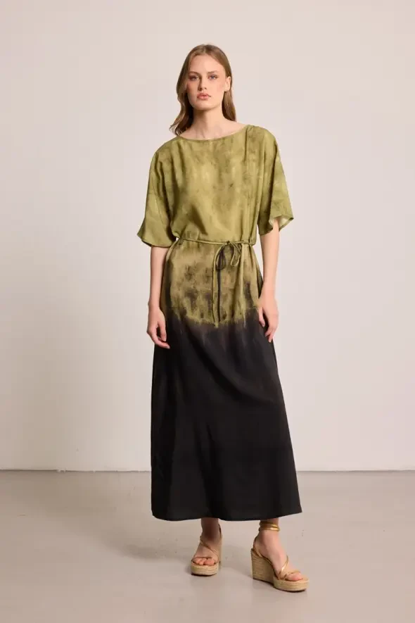 Butterfly Collection Lyocell Dress - Green - 1