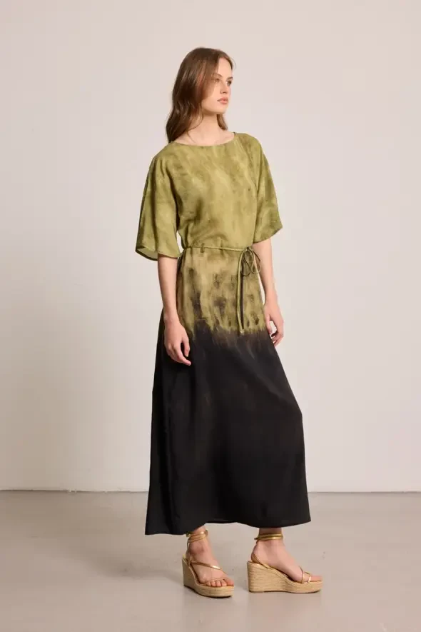 Butterfly Collection Lyocell Dress - Green - 3