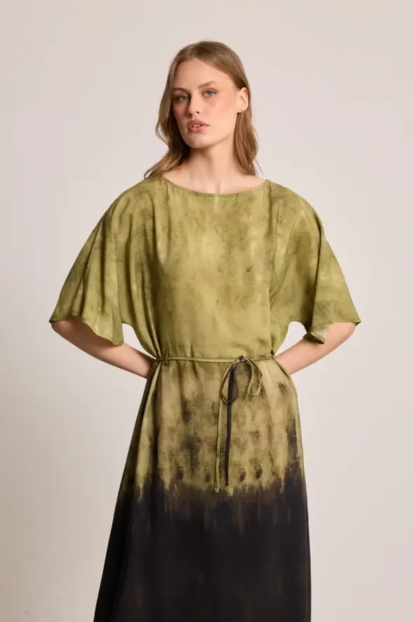Butterfly Collection Lyocell Dress - Green - 5