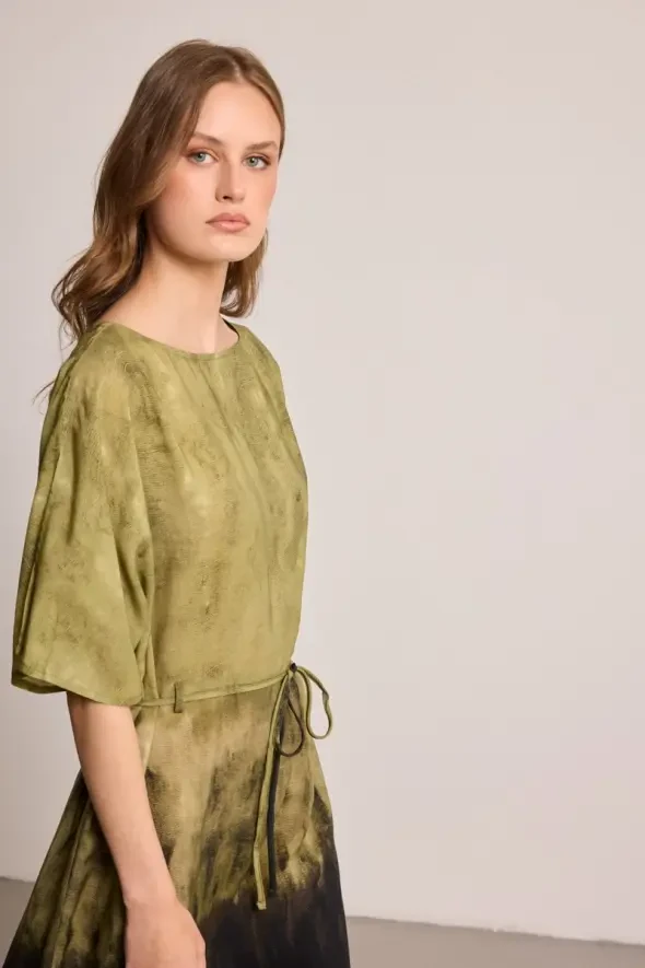 Butterfly Collection Lyocell Dress - Green - Gusto