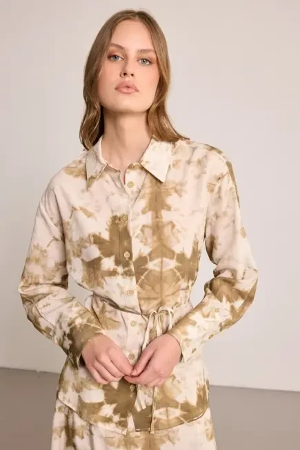 Butterfly Collection Modal Shirt - Beige - Gusto