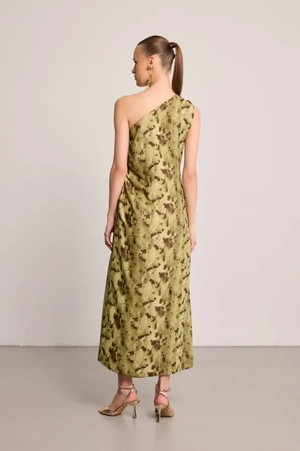 Butterfly Collection One-Shoulder Dress - Green - 6