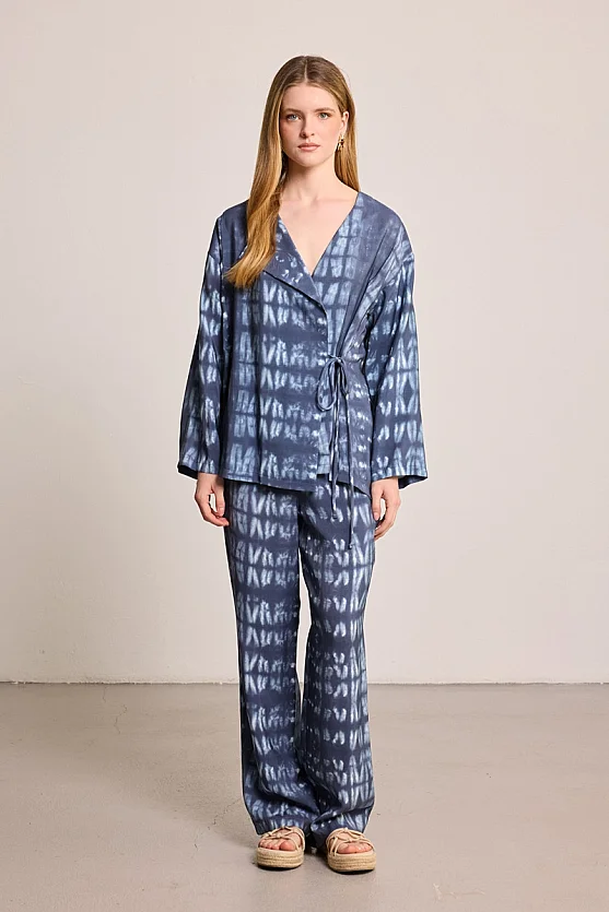 Butterfly Collection Tie-Dye Trousers - Blue - Gusto