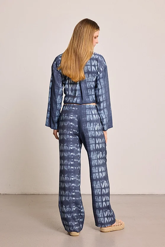 Butterfly Collection Tie-Dye Trousers - Blue - Gusto