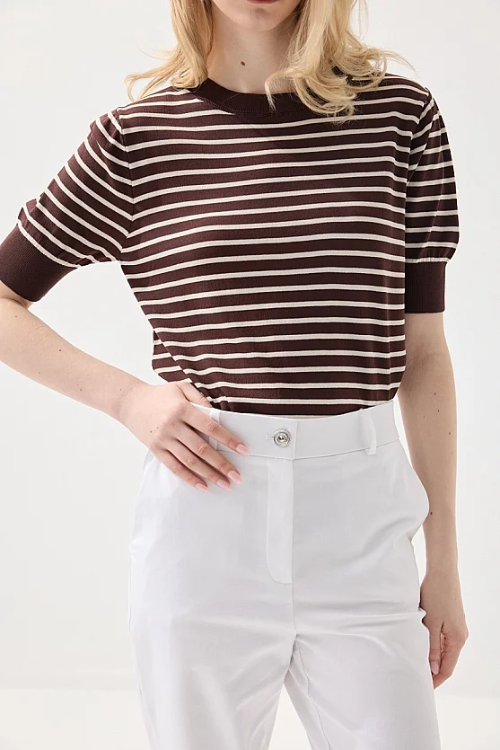 Canvas Mom Fit Pants - White - Gusto