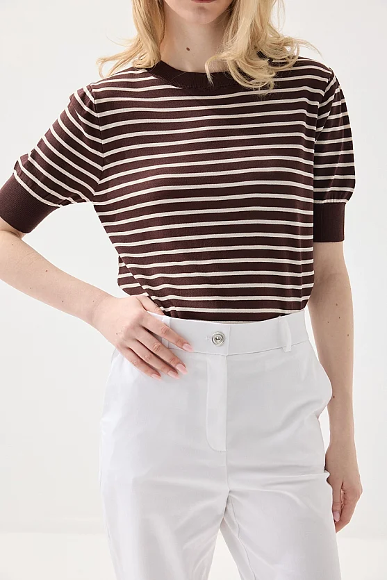 Canvas Mom Fit Pants - White - Gusto