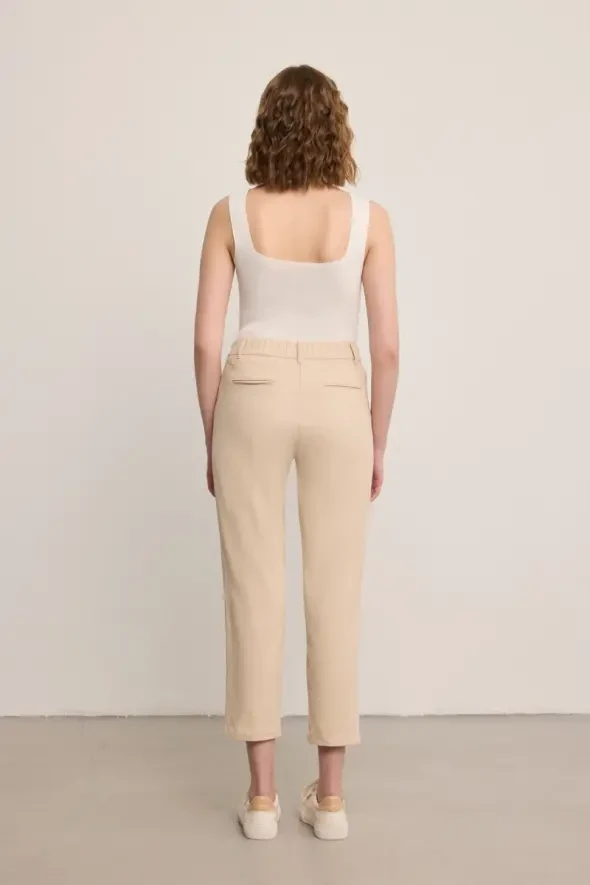 Canvas Mom Jeans - Beige - Gusto