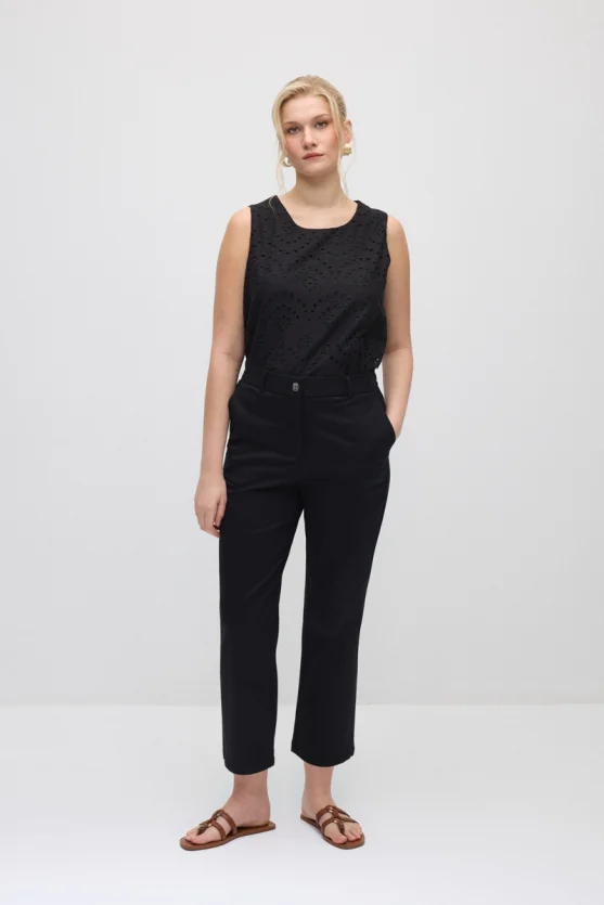 Canvas Mom Jeans - Black - 3