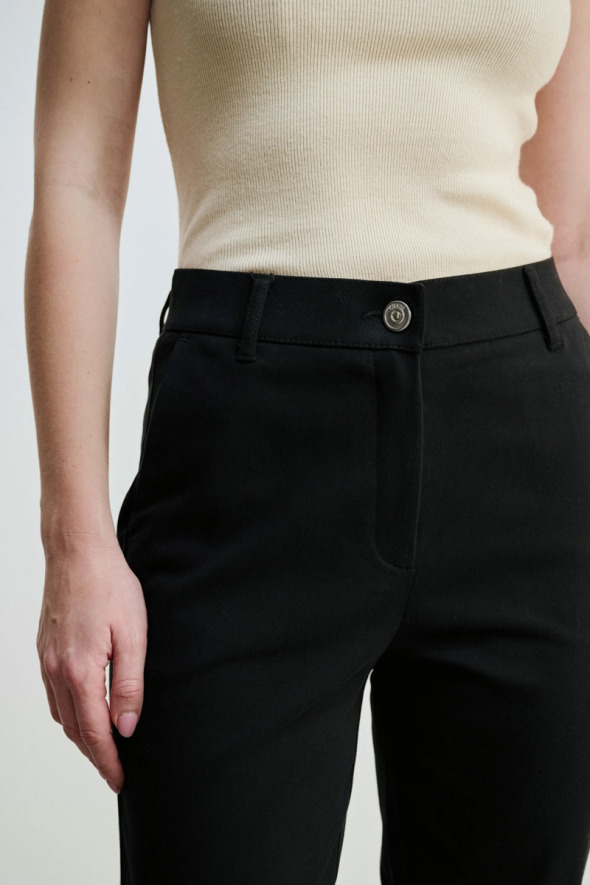 Canvas Mom Pants - Black - 3