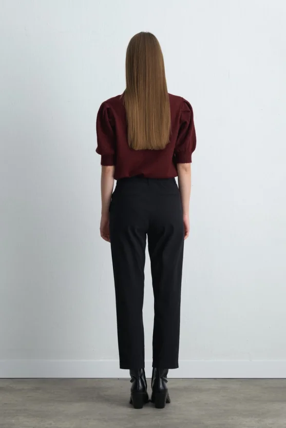 Canvas Mom Pants - Black - 5