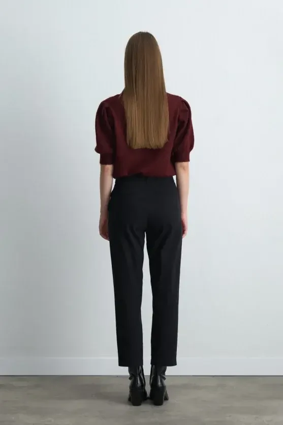 Canvas Mom Pants - Black - Gusto