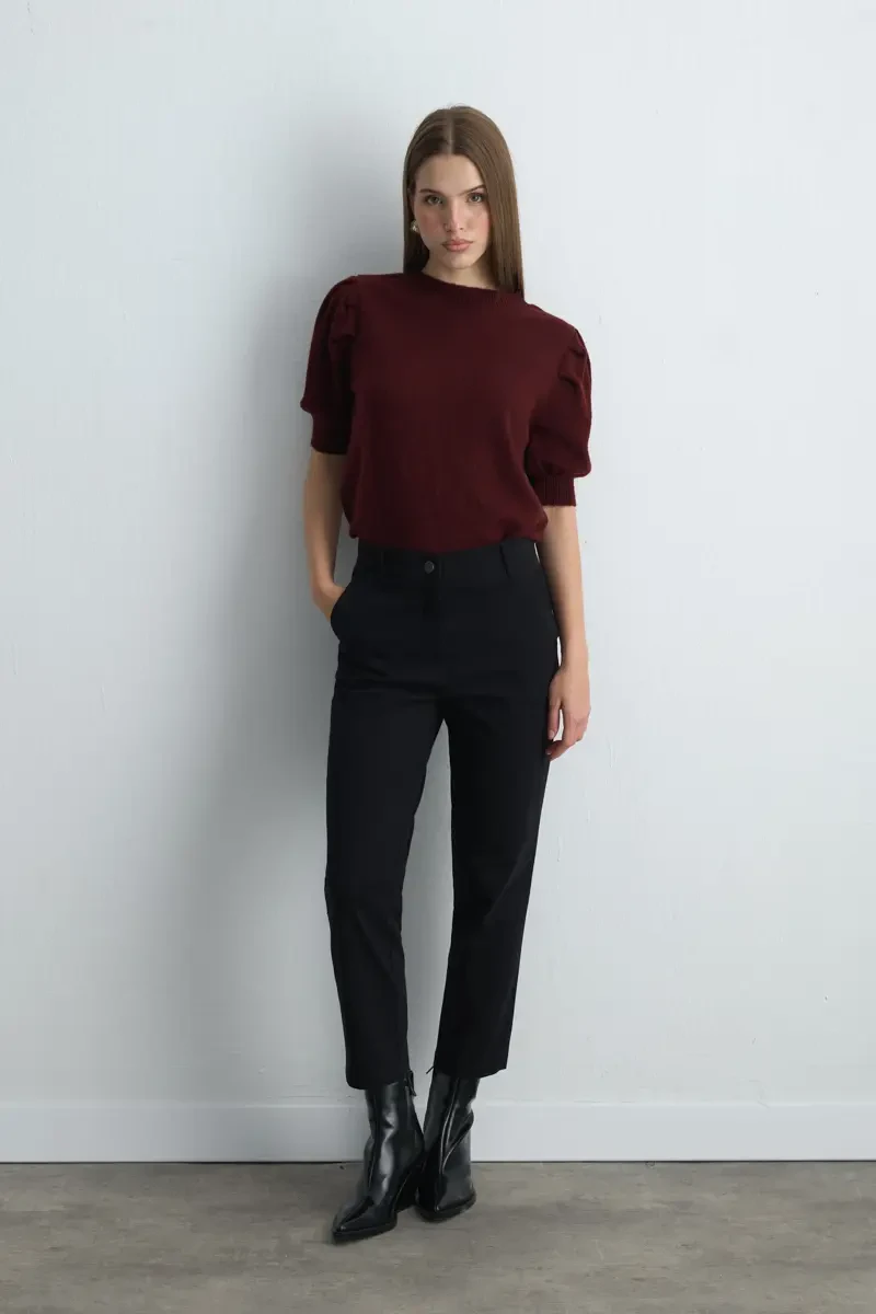 Canvas Mom Pants - Black - Gusto