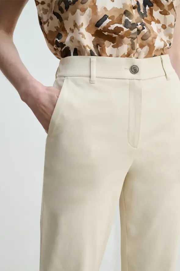 Canvas Mom Pants - Ecru - 3