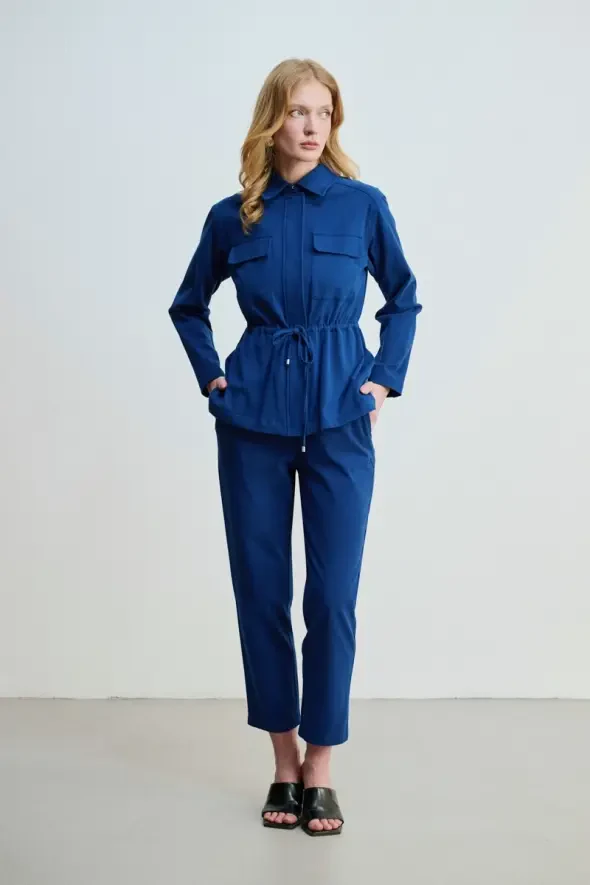 Canvas Mom Pants - Navy - 2