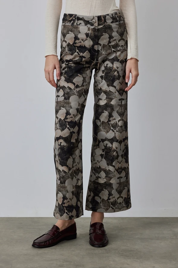 Canvas Wide Leg Pants - Mink - 2