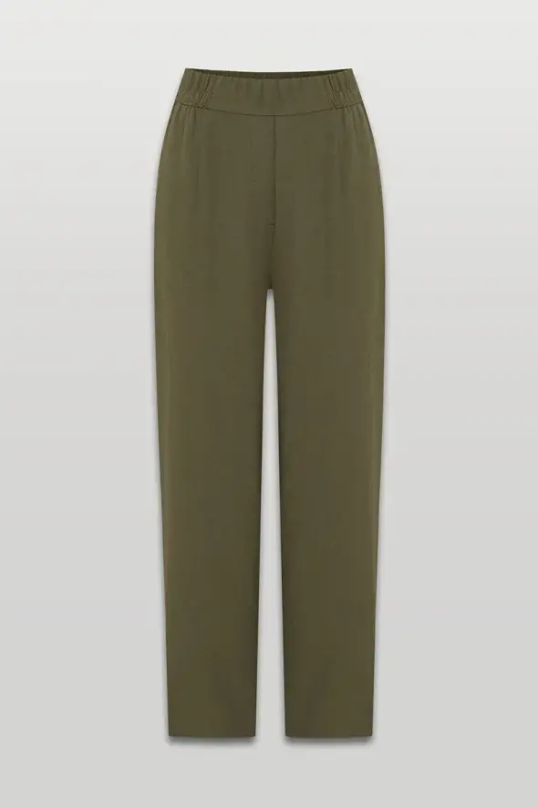 Carrot Linen Pants - Khaki - 1