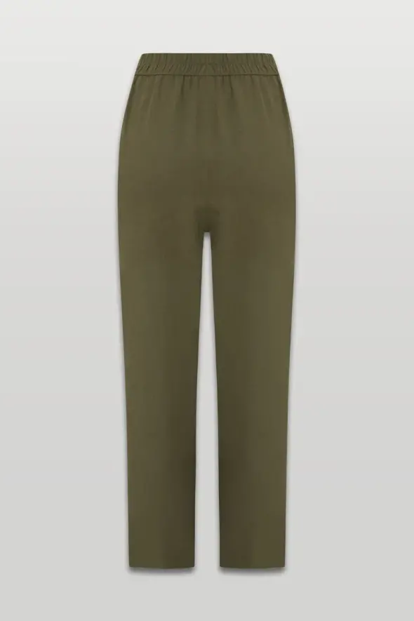 Carrot Linen Pants - Khaki - 2