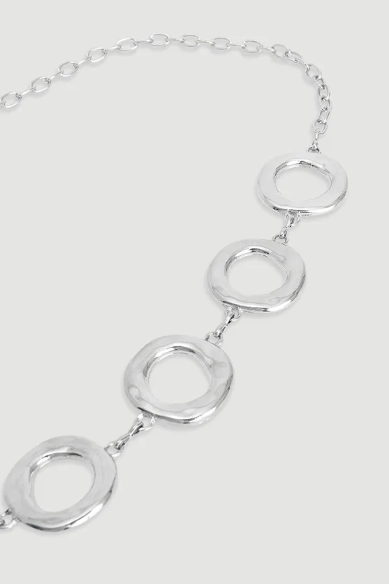 Chain Belt with Ring Detail Silver - 2