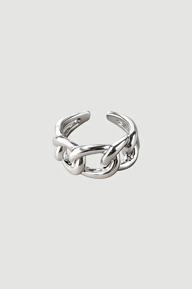 Chain Look Ring - Silver Silver