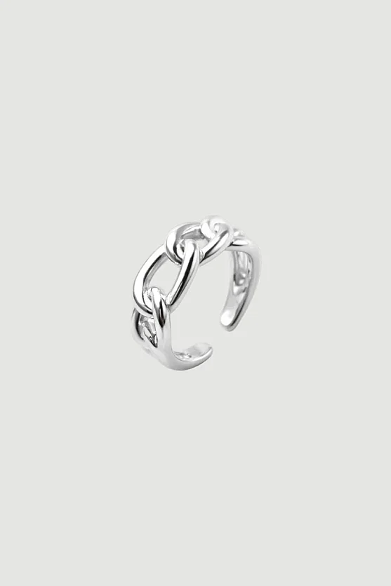 Chain Look Ring - Silver - 2