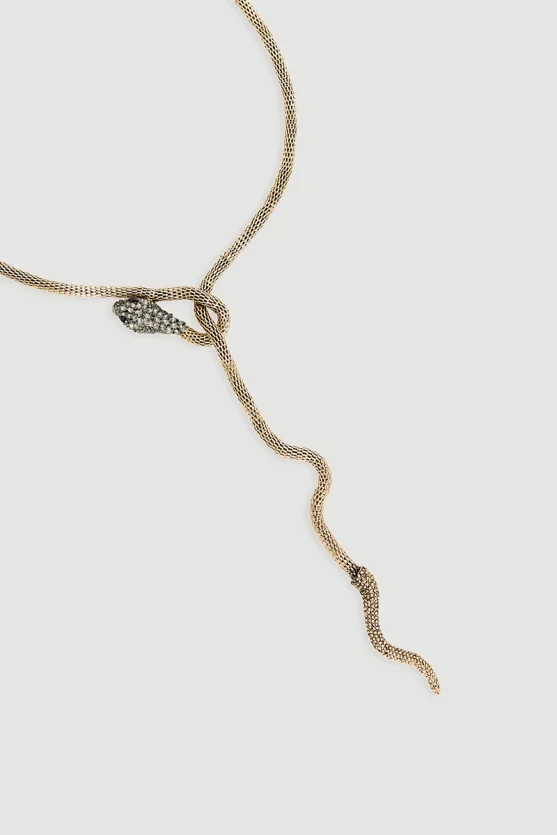 Chain Snake Necklace Gold - Gusto