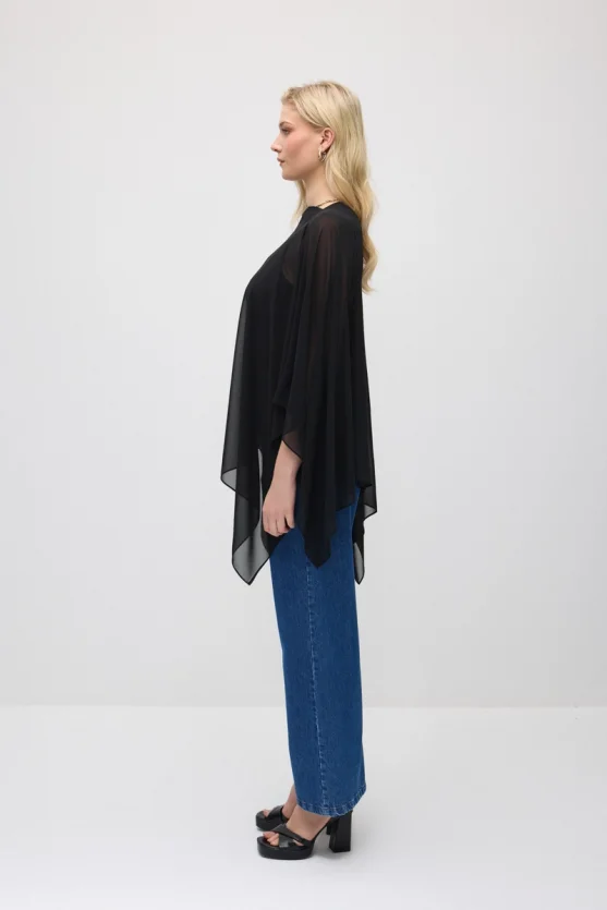 Chiffon Cape - Black - Gusto