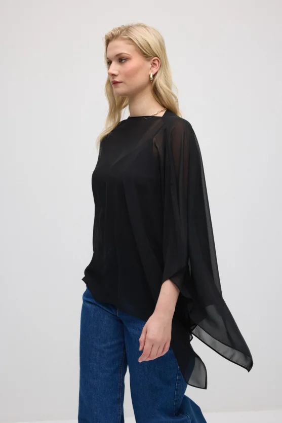 Chiffon Cape - Black - Gusto
