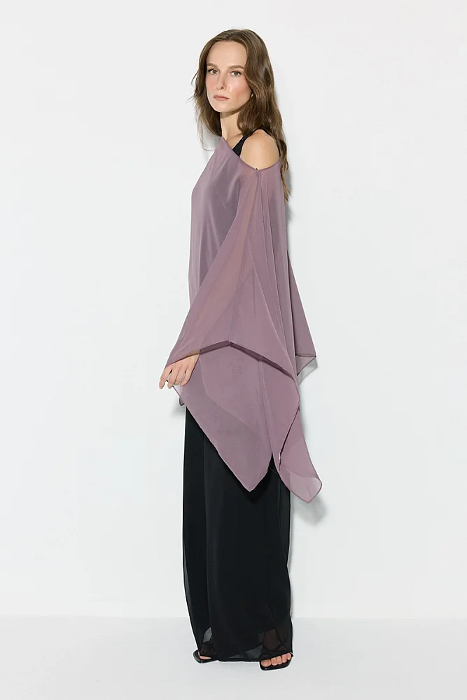 Chiffon Cape - Purple Purple