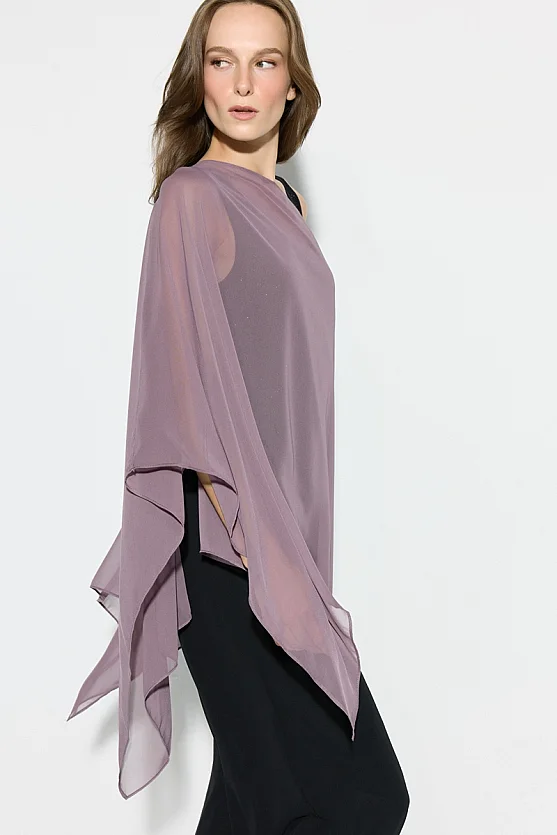 Chiffon Cape - Purple - 4