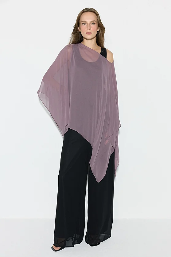 Chiffon Cape - Purple - Gusto
