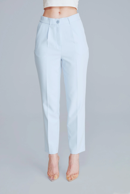 Cigarette Fabric Pants - Baby Blue Baby Blue