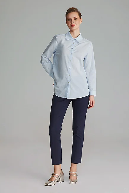 Classic Cotton Shirt - Baby Blue - Gusto