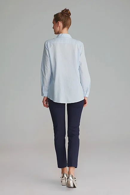 Classic Cotton Shirt - Baby Blue - Gusto