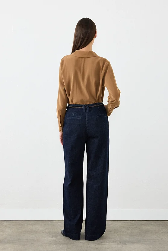 Classic-Fit Viscose Shirt - Camel - 7