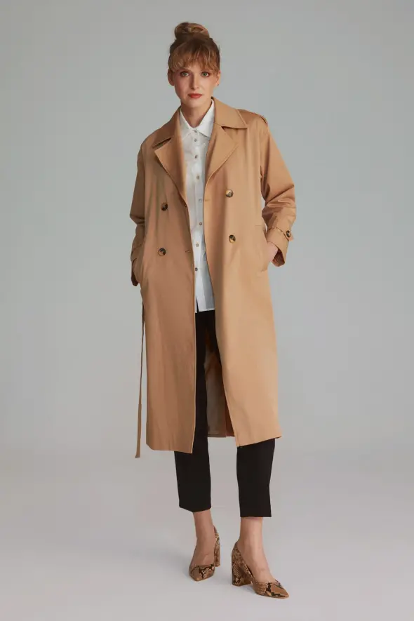 Classic Relaxed Fit Trenchcoat - Camel - 2